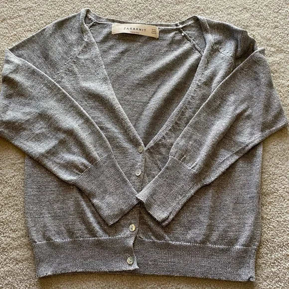 Zara cardigan in silver grey - Picture 3 of 3